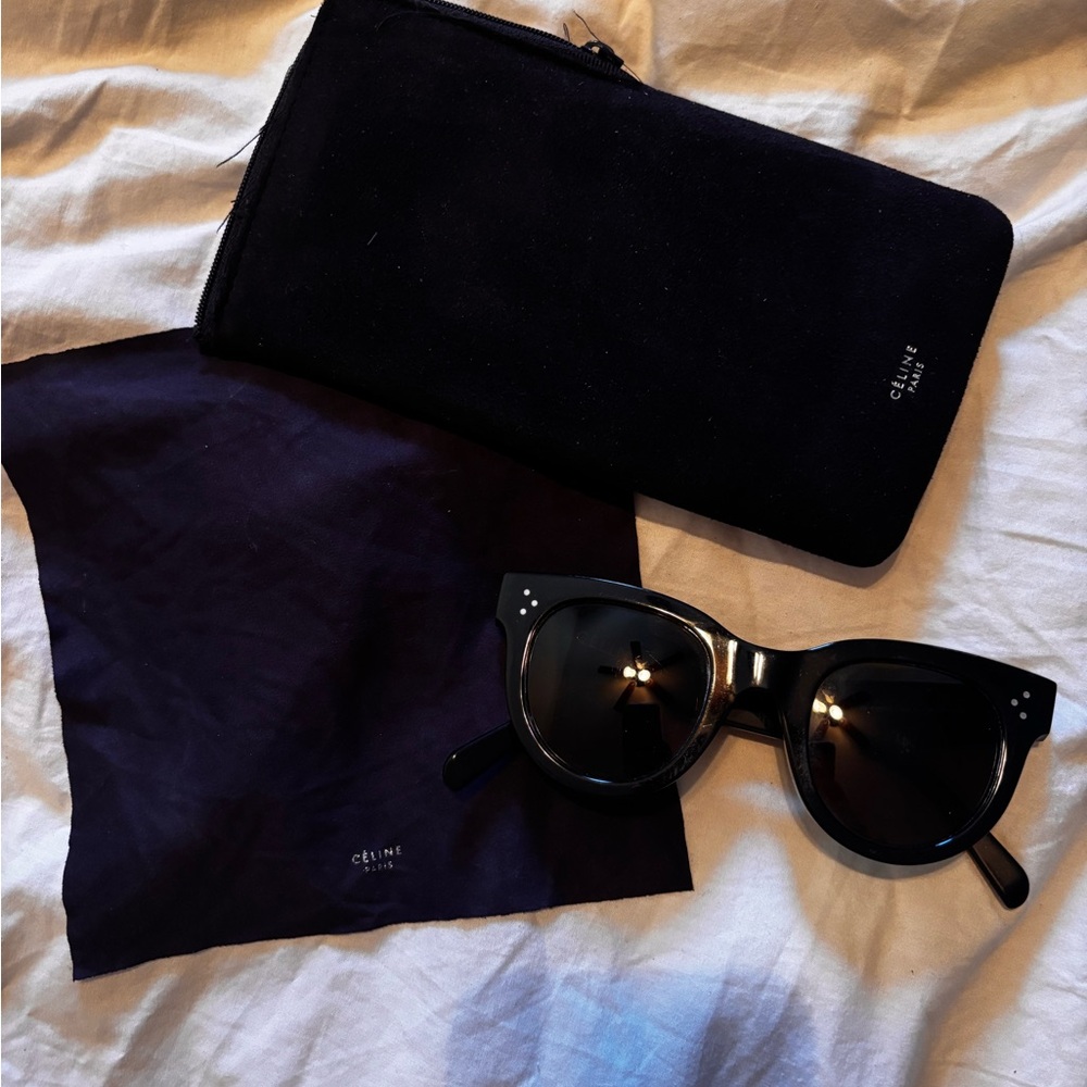 Celine Black Sunglasses with Case and Cloth